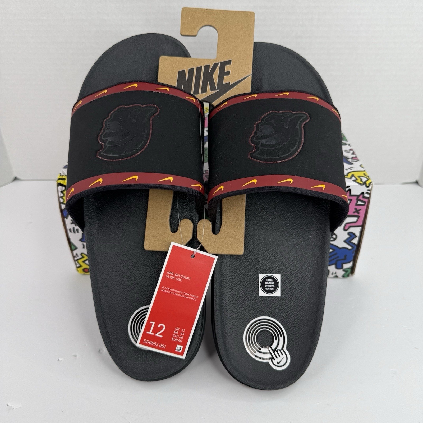 Nike OffCourt 'USC' Slides Sandals Mens Size 12 (DD0553-001) Black