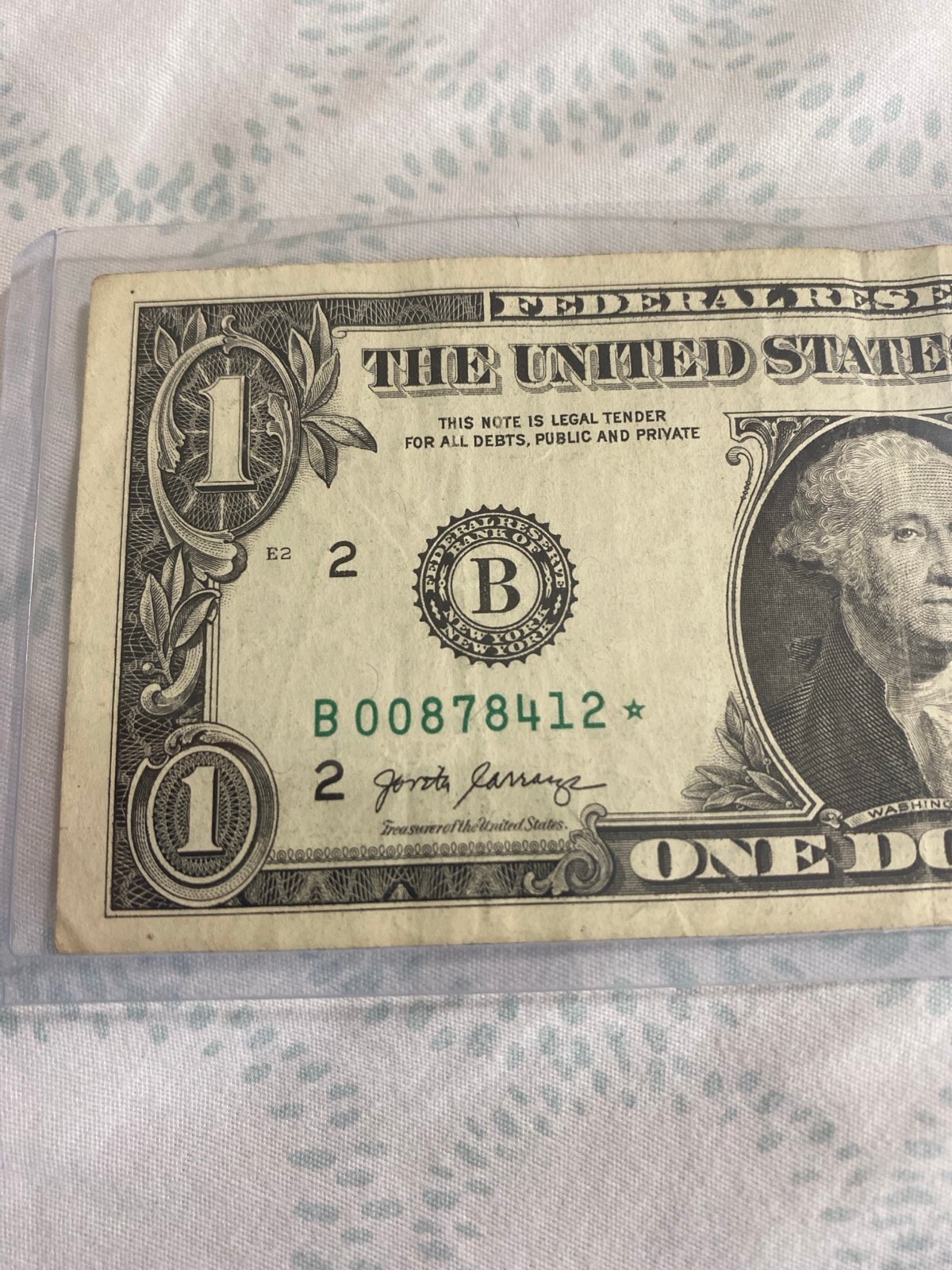 1 Dollar Bill Star Note