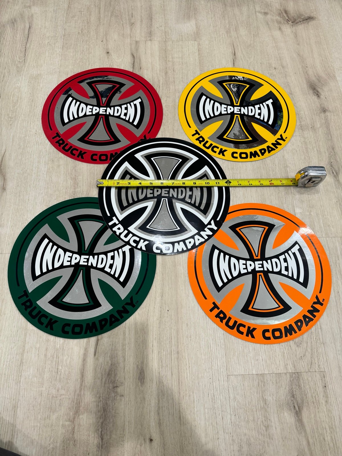 Rare Independent Stickers Pack of 5 Massive Chrome OG Cross Logo 12”