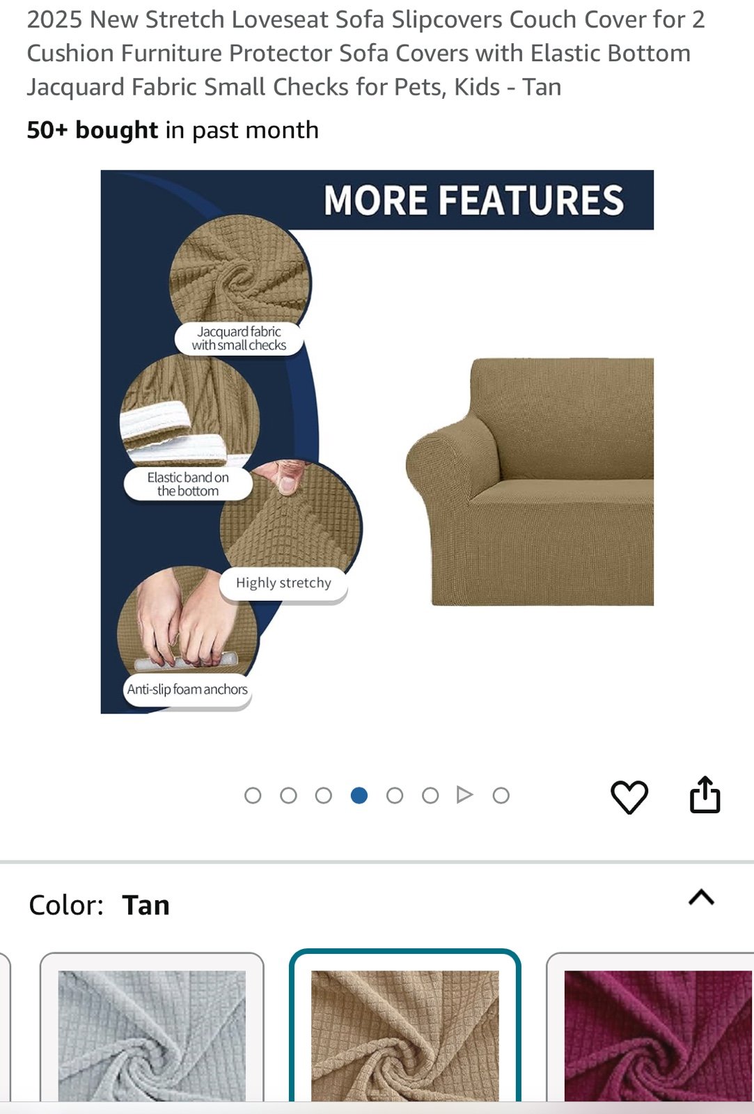 Set of Sofa Chair Covers