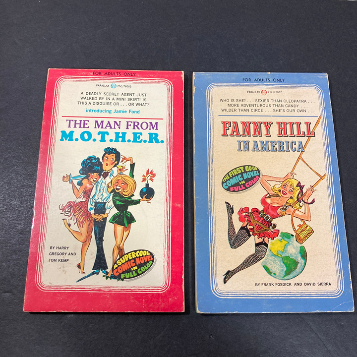 Parallax The Man From M.O.T.H.E.R. / Fanny Hill In America Book Lot 1967 Vintage