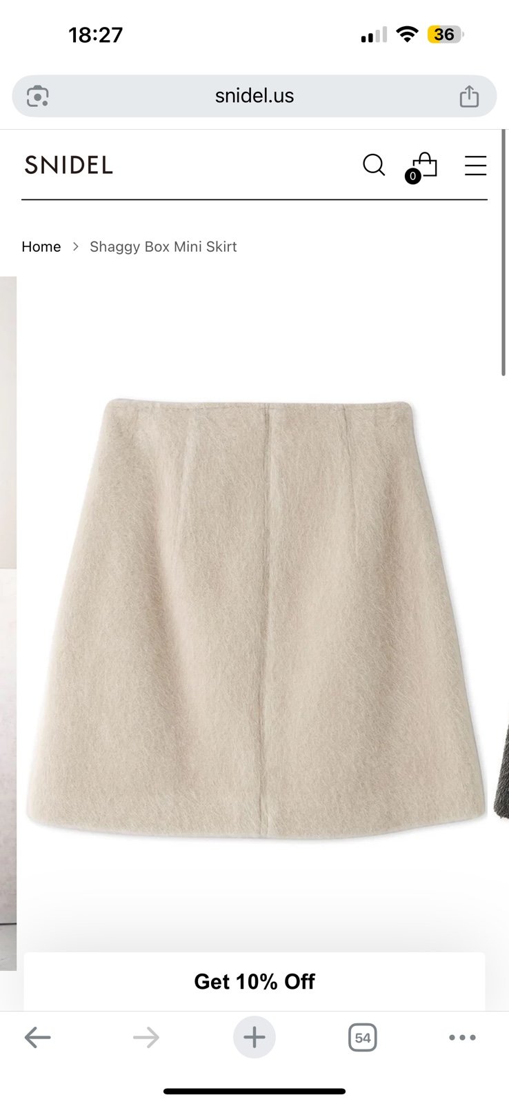 Snidel white fur skirt BRAND NEW