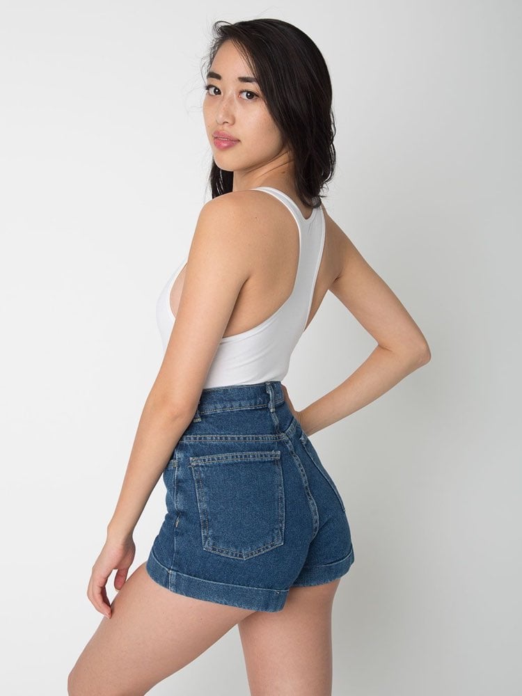 american apparel high rise dark wash den