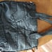 Native Indian Black Handstitched Buffalo Hide Boho Hobo Bag - One of a Kind!