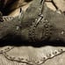 Native Indian Black Handstitched Buffalo Hide Boho Hobo Bag - One of a Kind!
