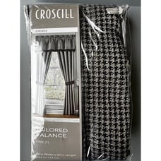 Croscill Tailored Valance Oden Charcoal 72 x20 NEW!!!