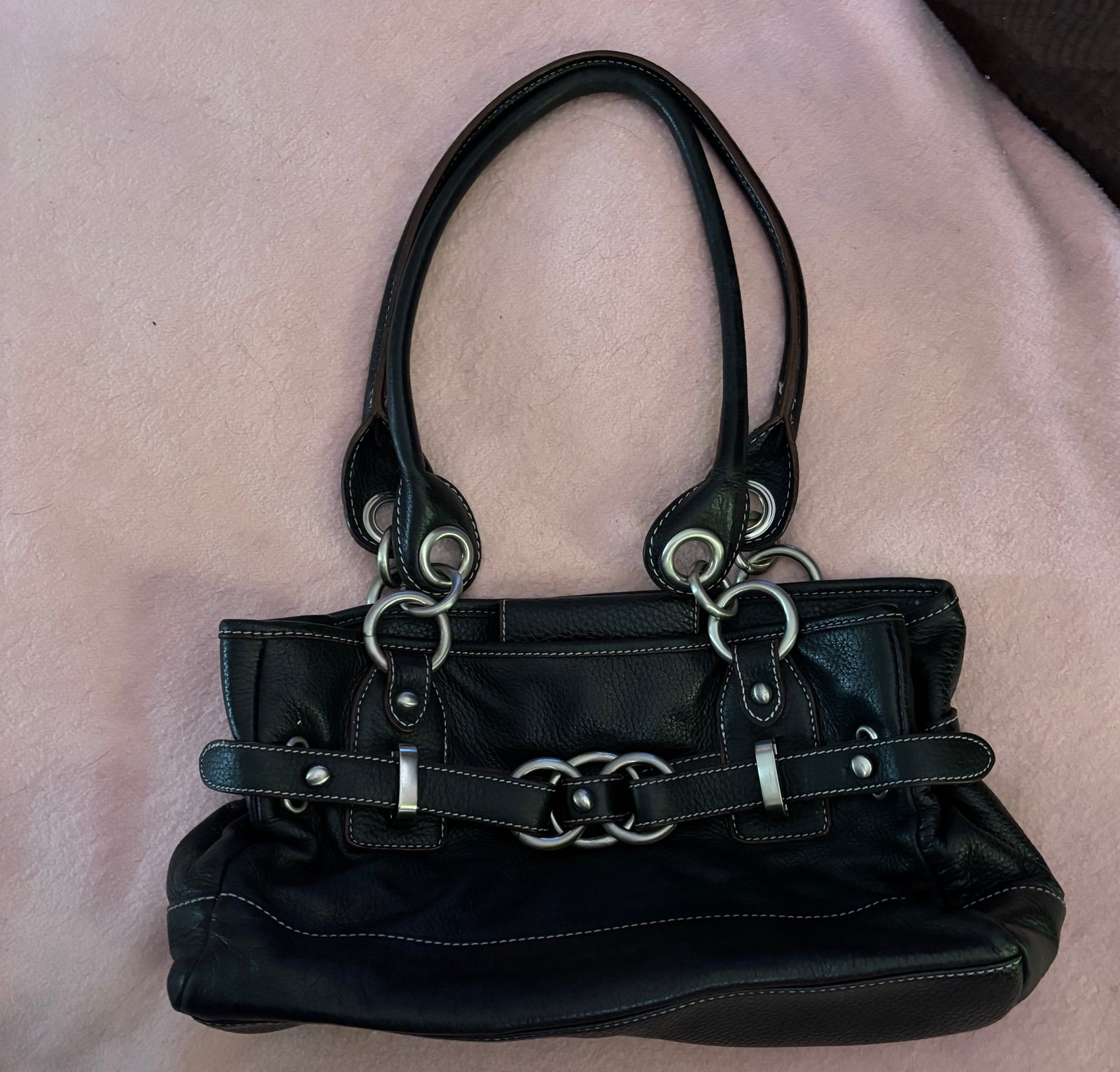 Wilson black leather purse