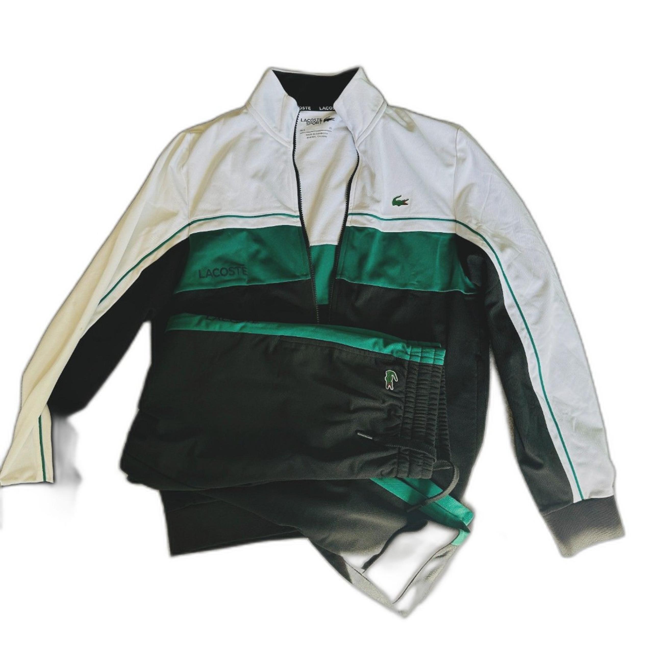 Lacoste Sport Men's Green and Black Tracksuit Set, Size L