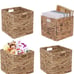 Storage Baskets Wicker Cube Baskets Foldable Handwoven Set If 4 11x11x11