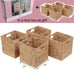 Storage Baskets Wicker Cube Baskets Foldable Handwoven Set If 4 11x11x11