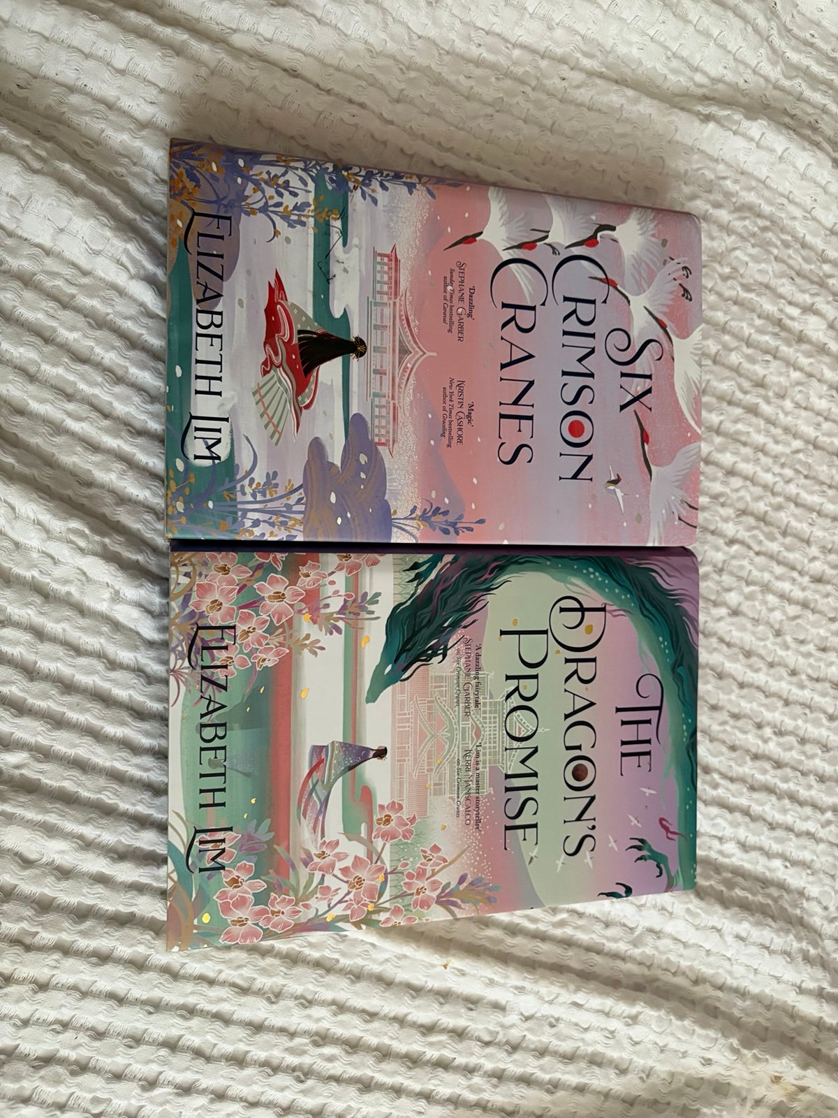 Six crimson cranes series