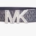 Michael Kors Twist Reversible Black Belt with Diamond Mk Buckle
