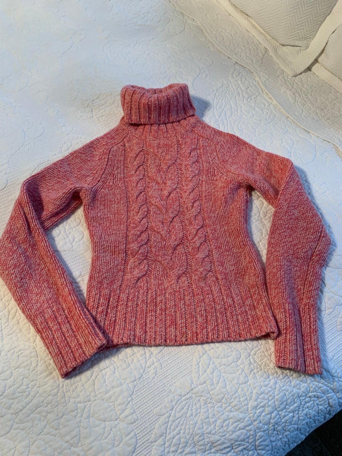 Vintage Express Cable Knit Turtleneck Sweater