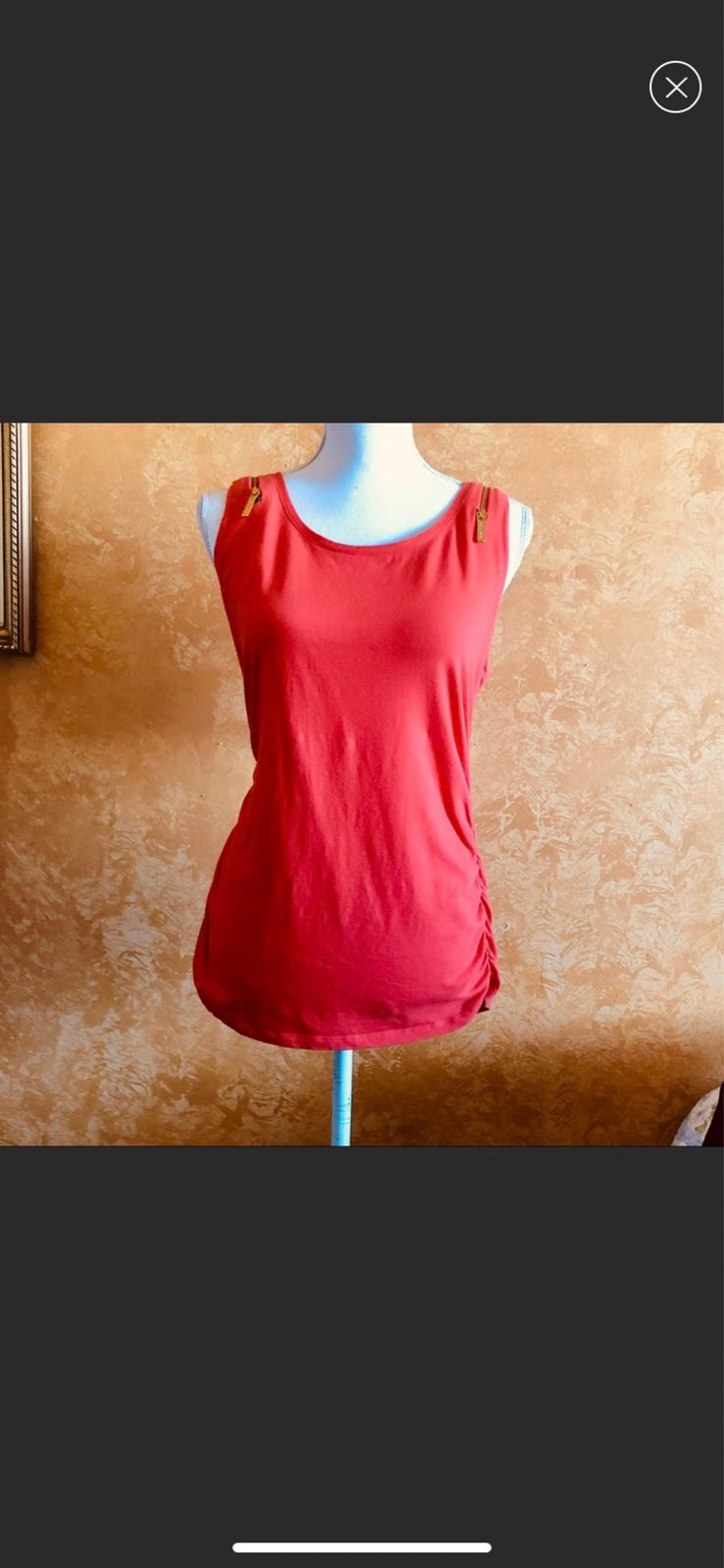 Micheal Kors Orange Tank Top Sz Large