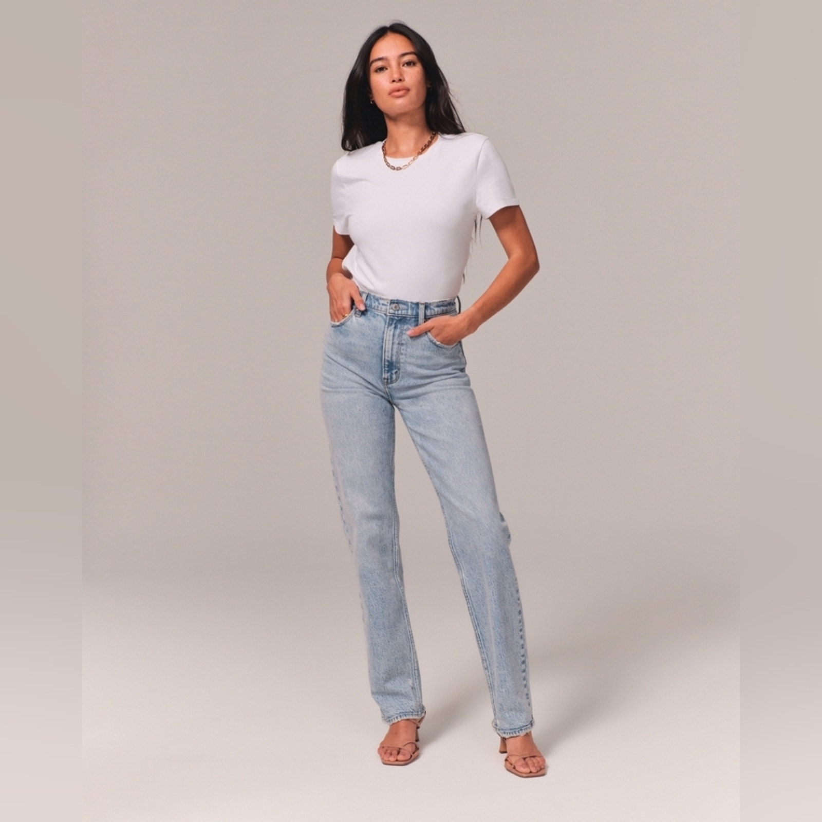 Abercrombie and fitch 90's straight ultra high rise jeans