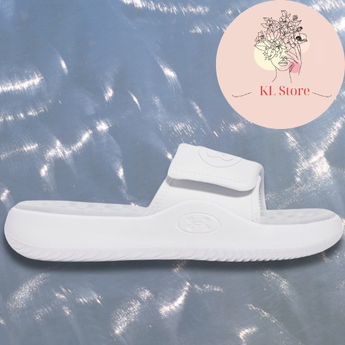 NWT Under Amour Ignite Pro 8 Women's Slides | White / Halo Gray - 100 Sz: 9