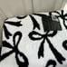 NEW Rachel Zoe White & Black Bow Bath Mat Coquette