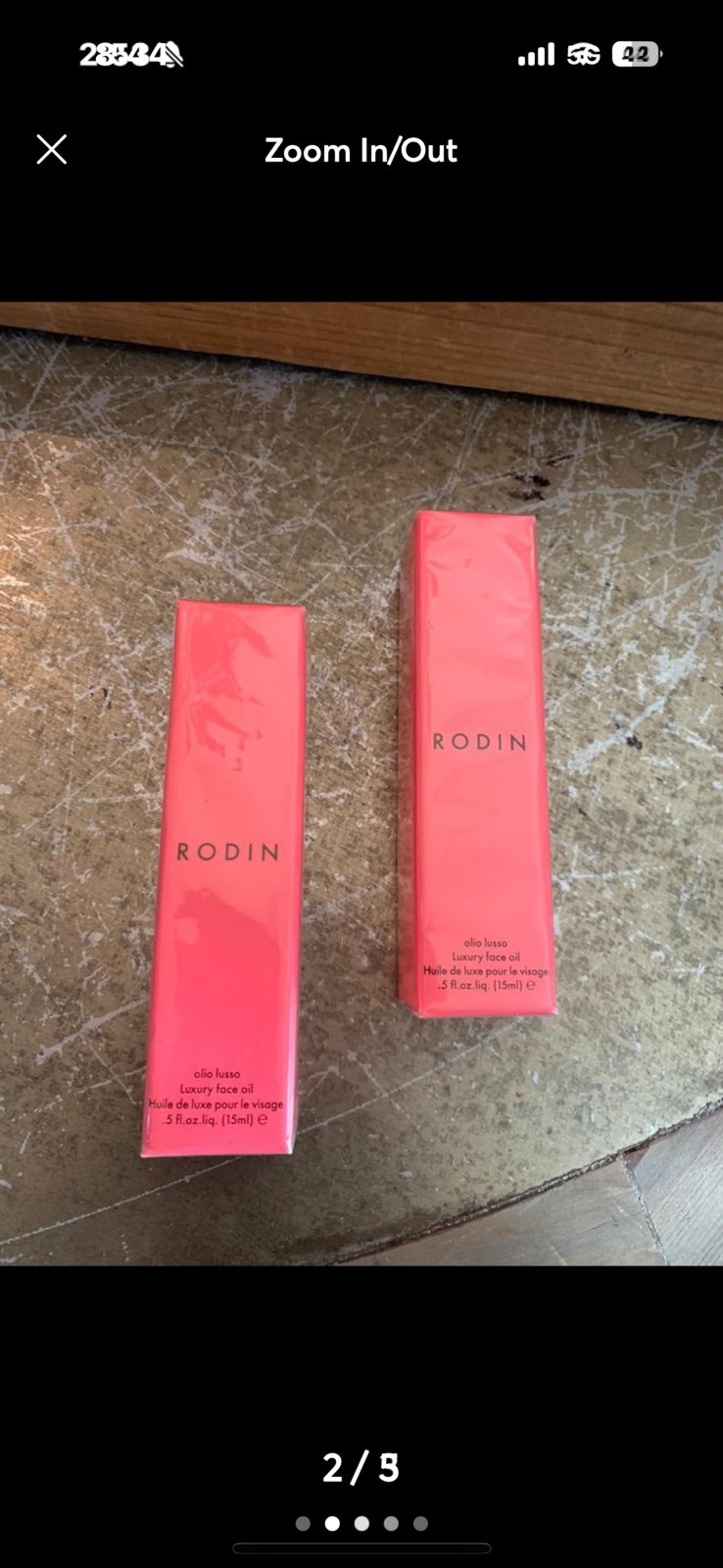 RODIN LUXURY FACE OIL “GERANIUM/ORANGE BLOSSOM” SET 2 FACTORY SEALED