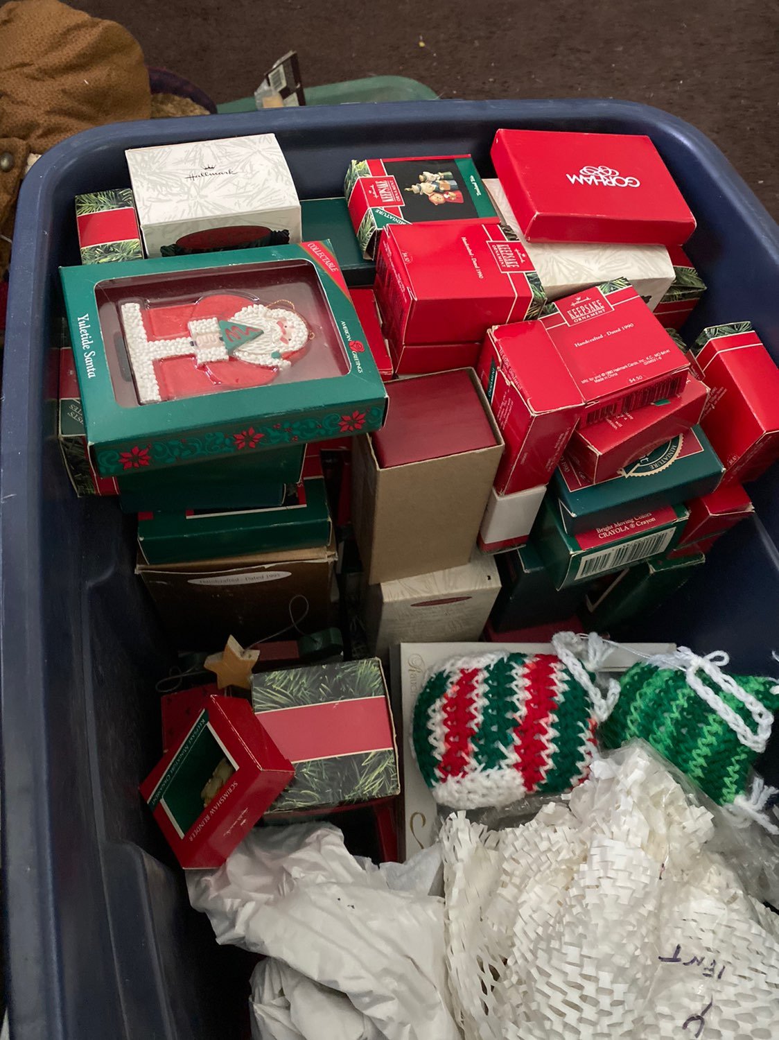 Hallmark christmas ornaments.
