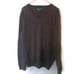 Emerald Style V-Neck Gray Sweater Pullover lambs Wool Men Size: L