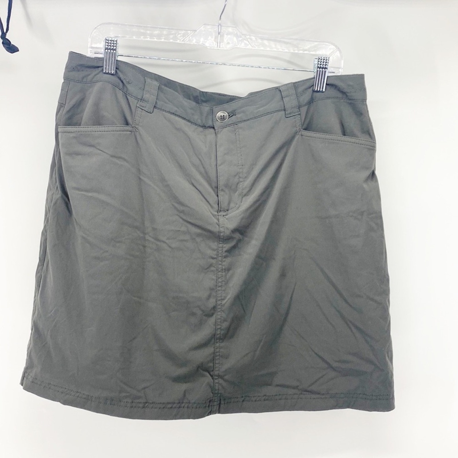 Eddie Bauer gray skort Gorpcore outdoor hiking camping casual granolagirl sz 14T