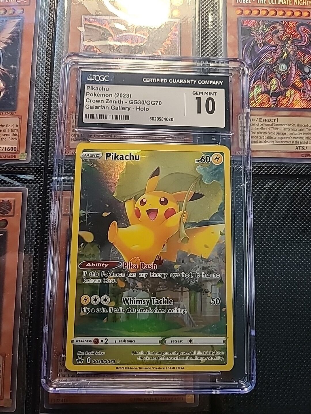 Pokemon CGC 10 GEM MINT - Crown Zenith Galarian Gallery Pikachu GG30/GG70