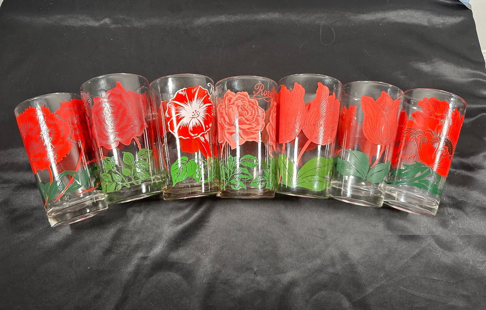 Set of 7-5 inch 8 ounce glasses