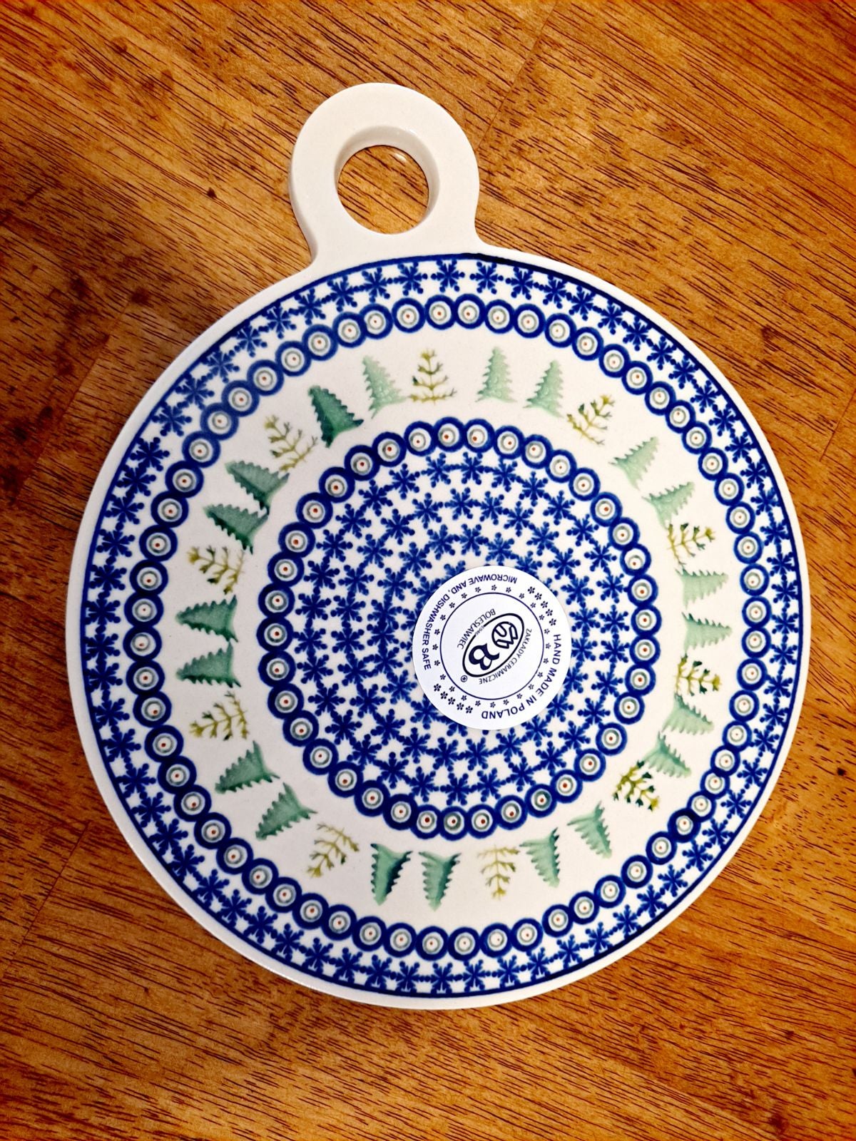 Christmas Ceramic chopping/serving board 9 round