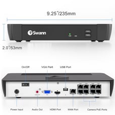 Swann NVR8-8580RN 4K 8-Channel 2TB Network Video Recorder