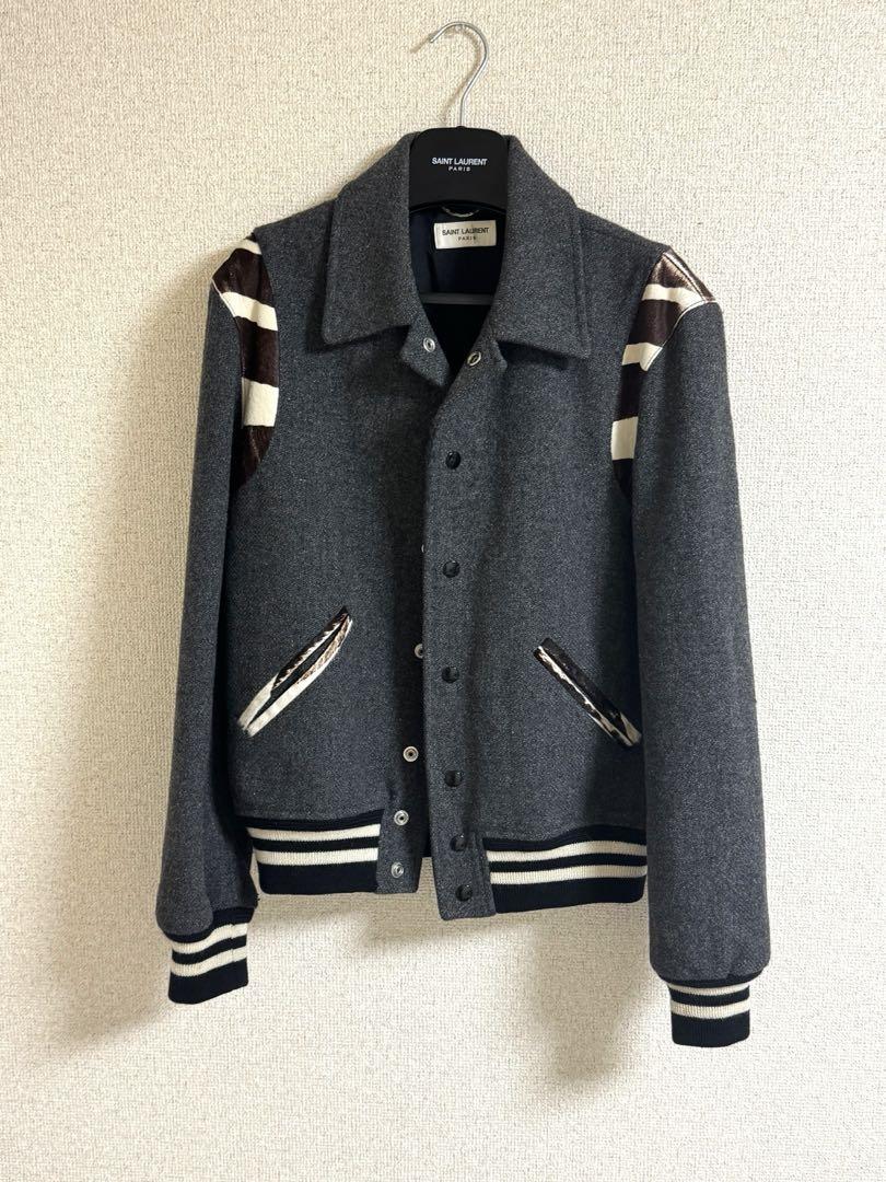 Saint Laurent 14aw Stadium Jacket Teddy Jacket Size 44