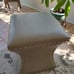 Footstool Faux Leather Stool with Nailhead Trim Decor Coffee Table Ottoman