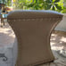 Footstool Faux Leather Stool with Nailhead Trim Decor Coffee Table Ottoman