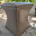Footstool Faux Leather Stool with Nailhead Trim Decor Coffee Table Ottoman