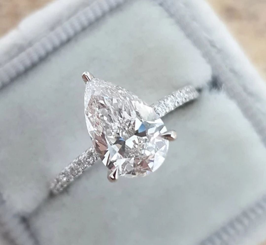 *SALE* 5ct Pear Cut Engagement Ring