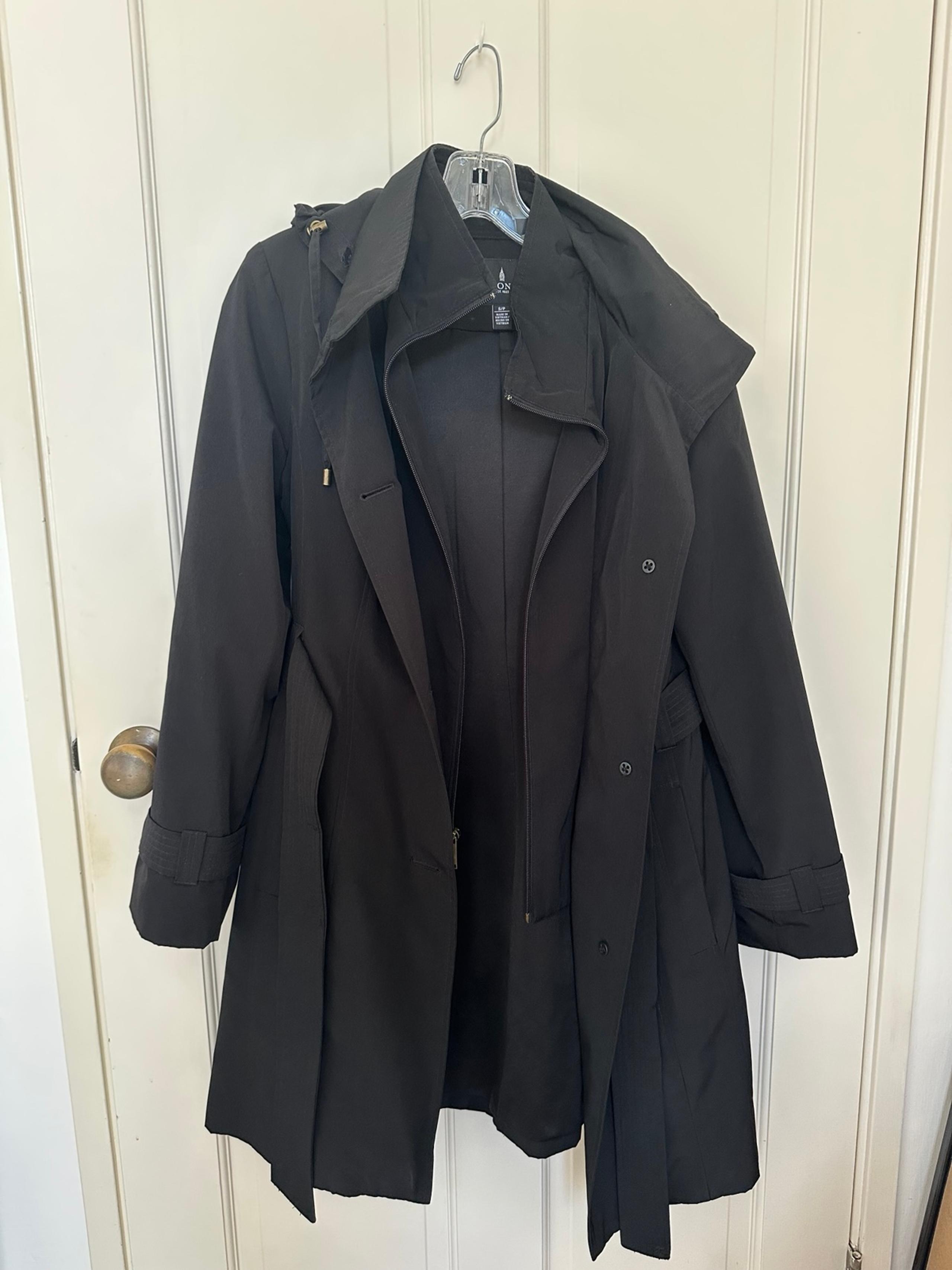 London Fog trench coat in black