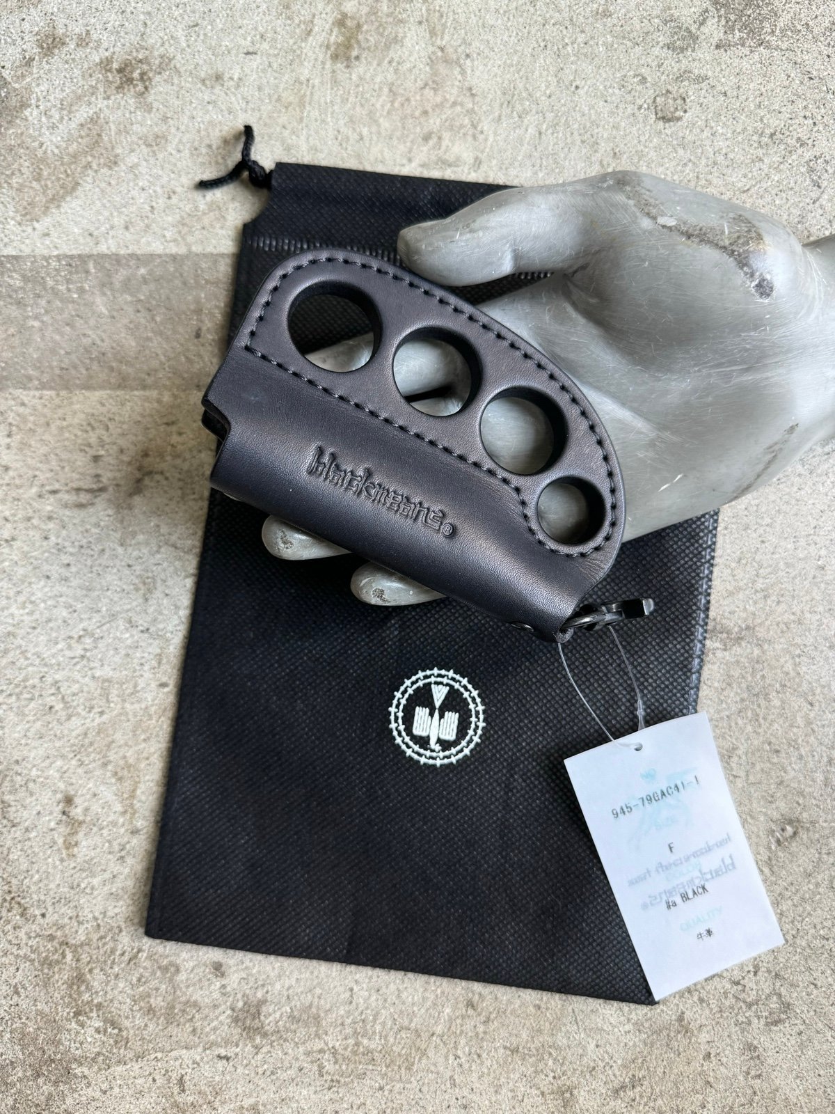 BLACKMEANS KNUCKLE DUSTER LIGHTER HOLDER CASE KEYCHAIN