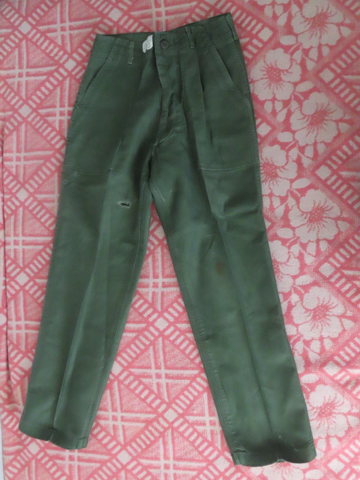 Vintage OG-107 Pants Type 1 US Army Military Trousers Sateen 30x29 (28x28)