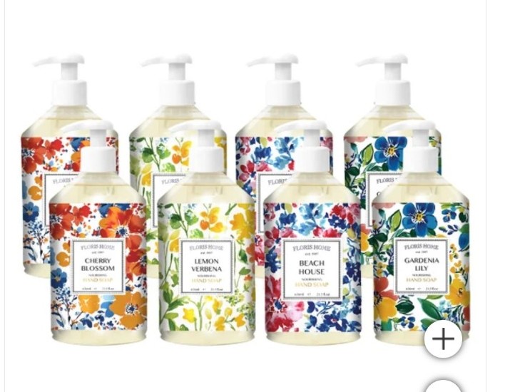 Home + Body Floris Hand Soap, 21.5 fl oz, 8-pack