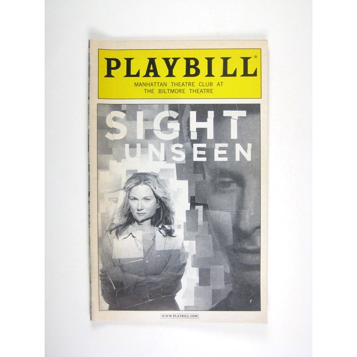 Playbill Sight Unseen Manhattan Theatre Club 2004 Opening Night Donald Margulies
