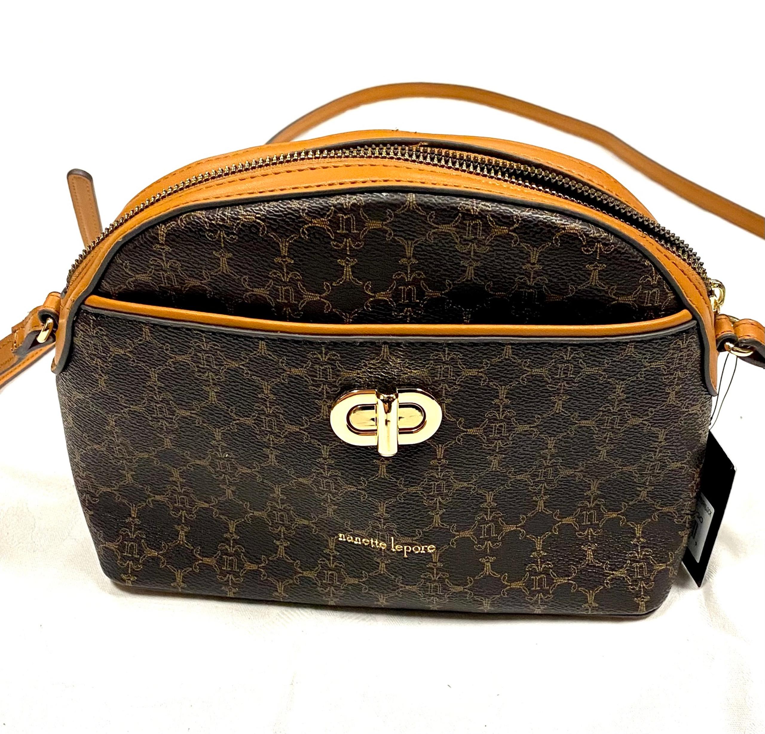 Nanette Lepore Dome Crossbody Bag Chocolate Brown NWT