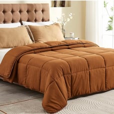 Down Alternative Comforter Deep Brown Queen All Season 90x90” Machine Washable