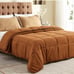 Down Alternative Comforter Deep Brown Queen All Season 90x90” Machine Washable