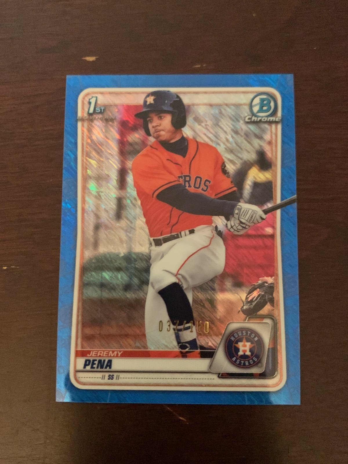 Jeremy Pena Bowman Chrome 1st Blue Shimmer 37/150