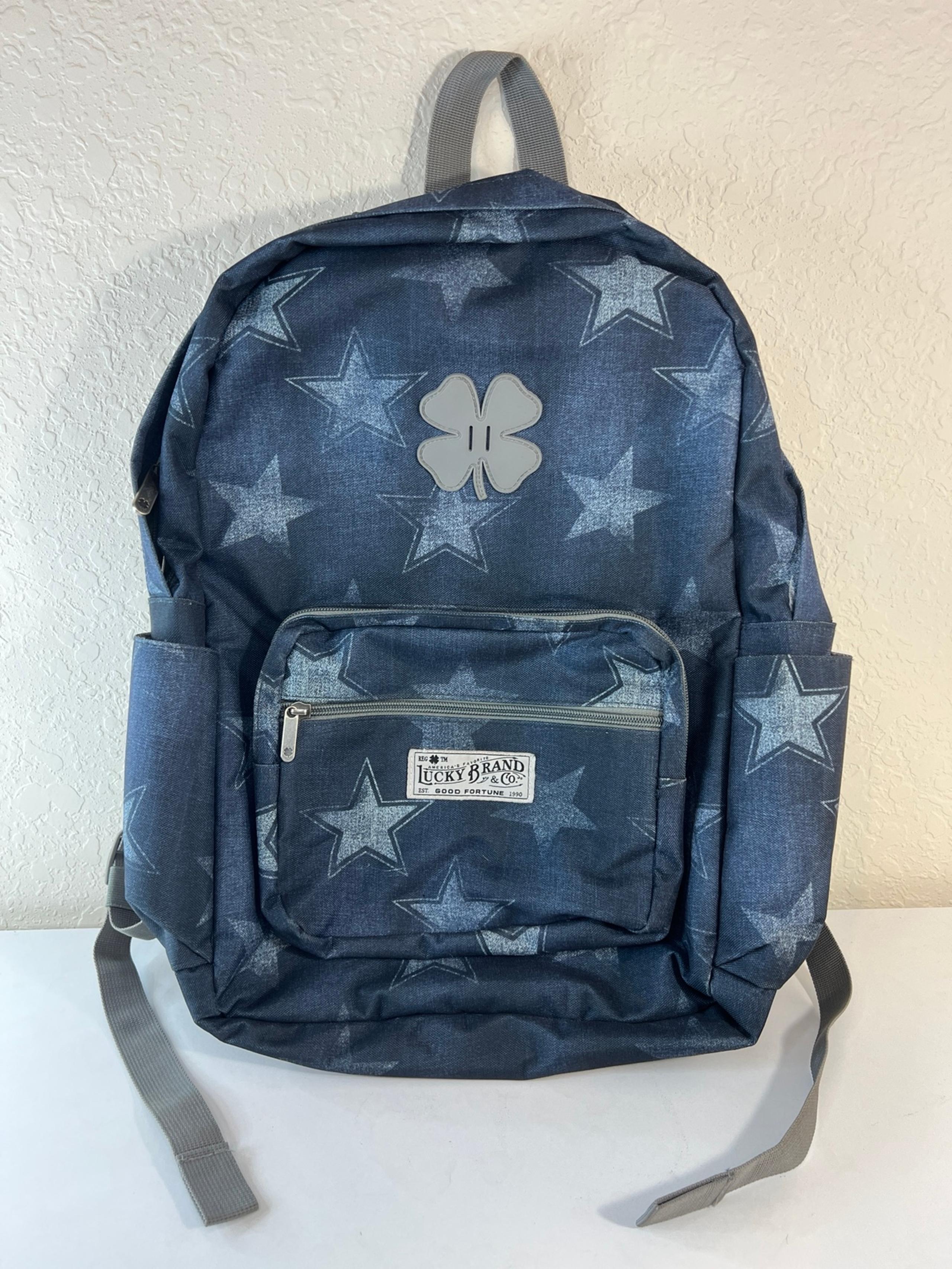Lucky Brand Denim Stars Sports Backpack- Blue