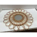 MCM Wicker Flowers With Mirrored Center - Set Of 3 Vintage