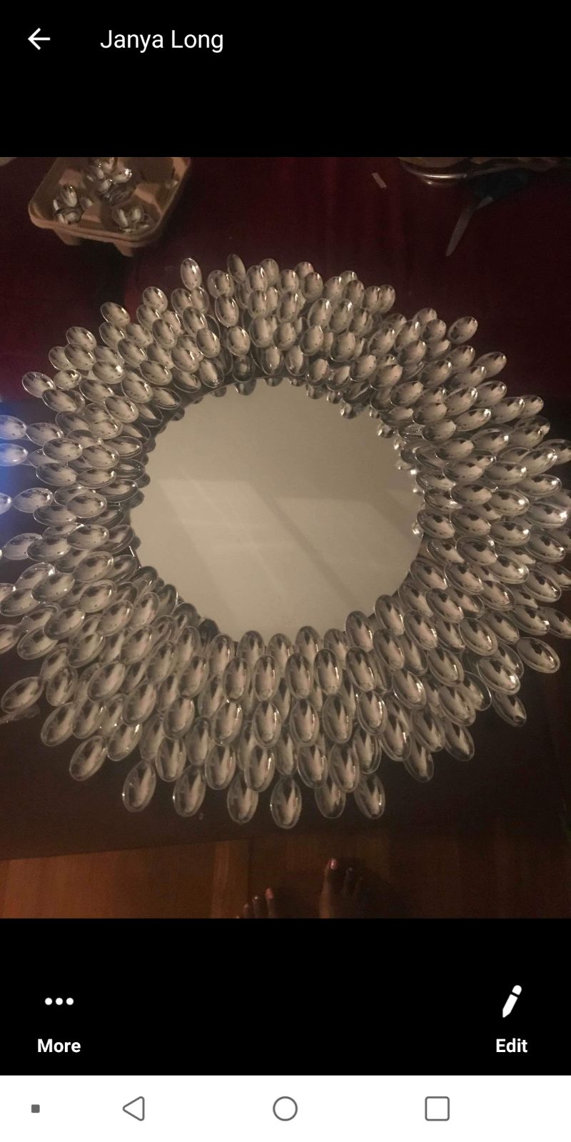Diy elegant spoon mirror and wall sconce