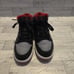 Nike Jordan 1 Mid Bred Shadow PS Size 2Y Youth Kids DQ8424-006 Black Red Gray