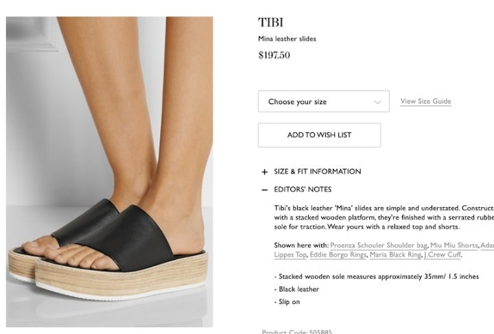 Tibi Leather 'Mina' platform slides