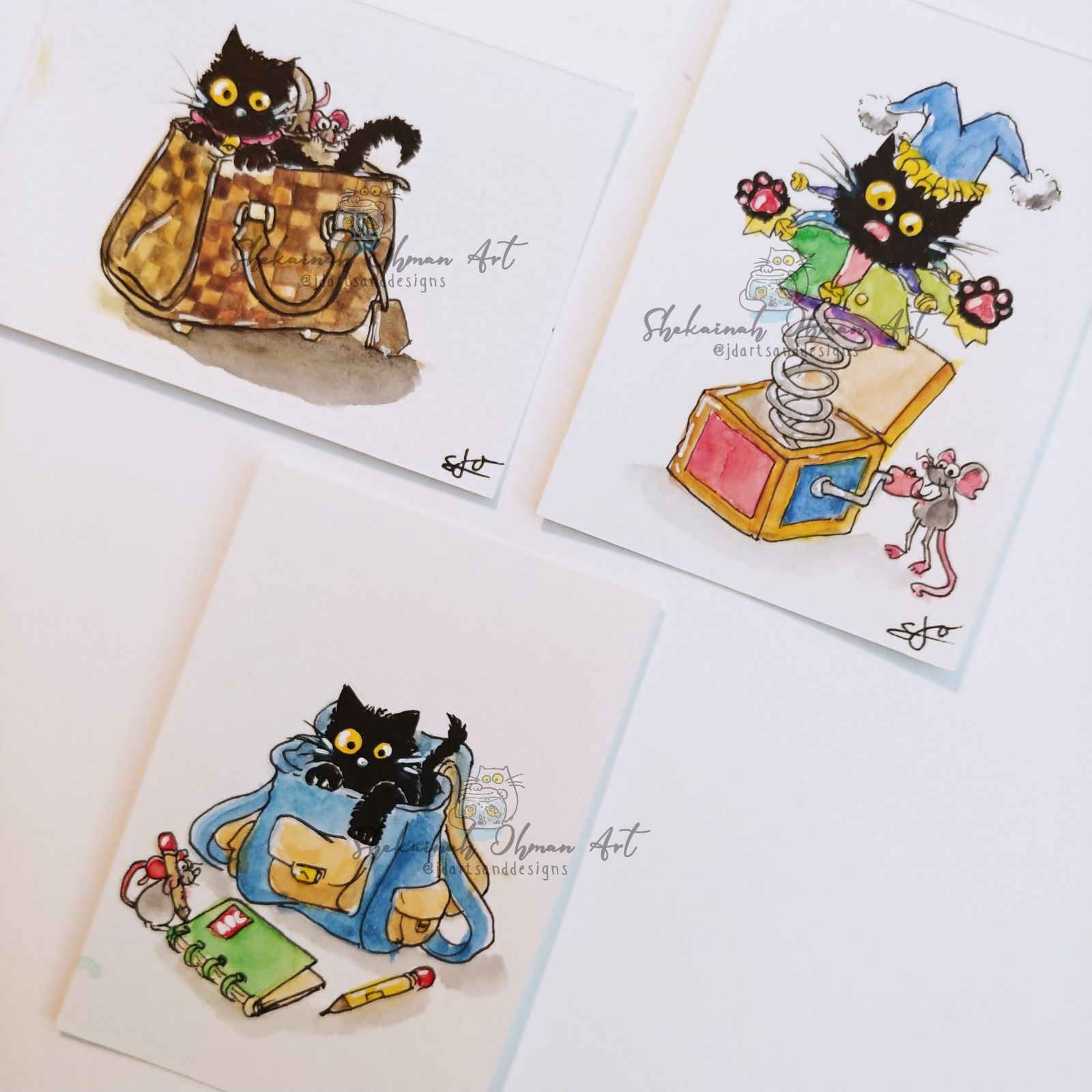 3 pc (set R) ORIGINAL cat bag jack n box