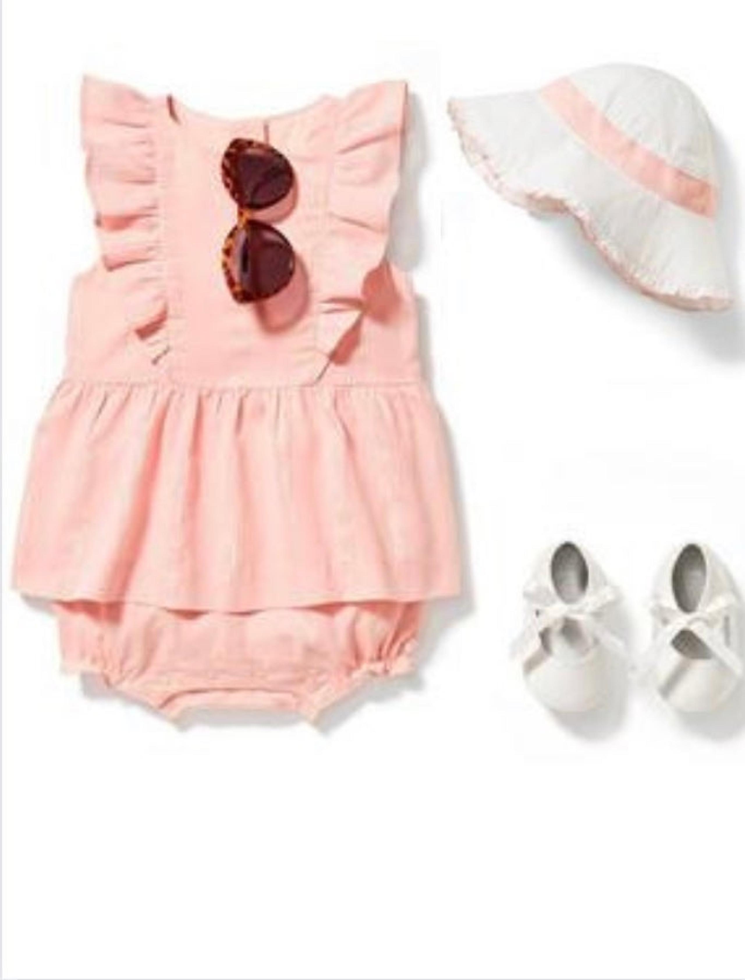 JANIE AND JACK ROMPER WITH MATCHING HAT